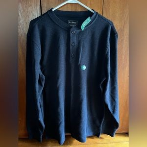 LLBean Men’s Mini Waffle Henley Long Sleeve